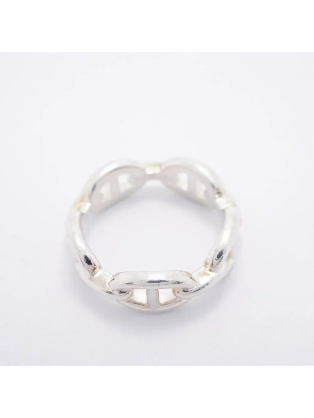 Hermes Ring Enchainee Chaine D'ancre 925 Sterling Silver